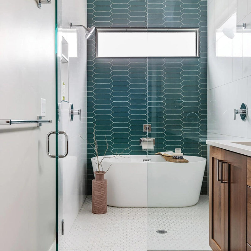 Dark Teal Matte Picket 3x12