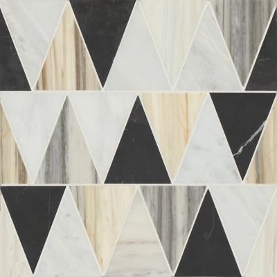Warm Blend Beckett Honed Marble Mosaic - FloorRunner