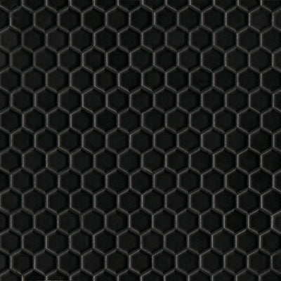 Matte Black 1x1 Hexagon Mosaic - FloorRunner