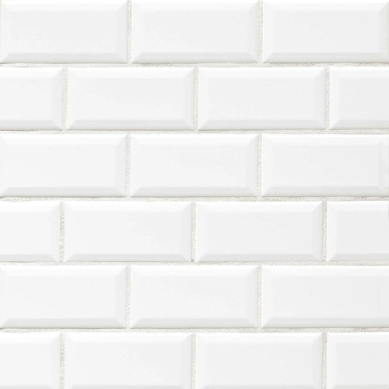 Ice White 3x6 Beveled - FloorRunner
