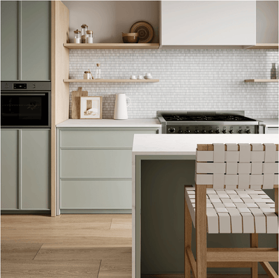 Oriental White Mosaic 7 - FloorRunner