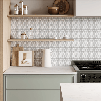 Oriental White Mosaic 7 - FloorRunner